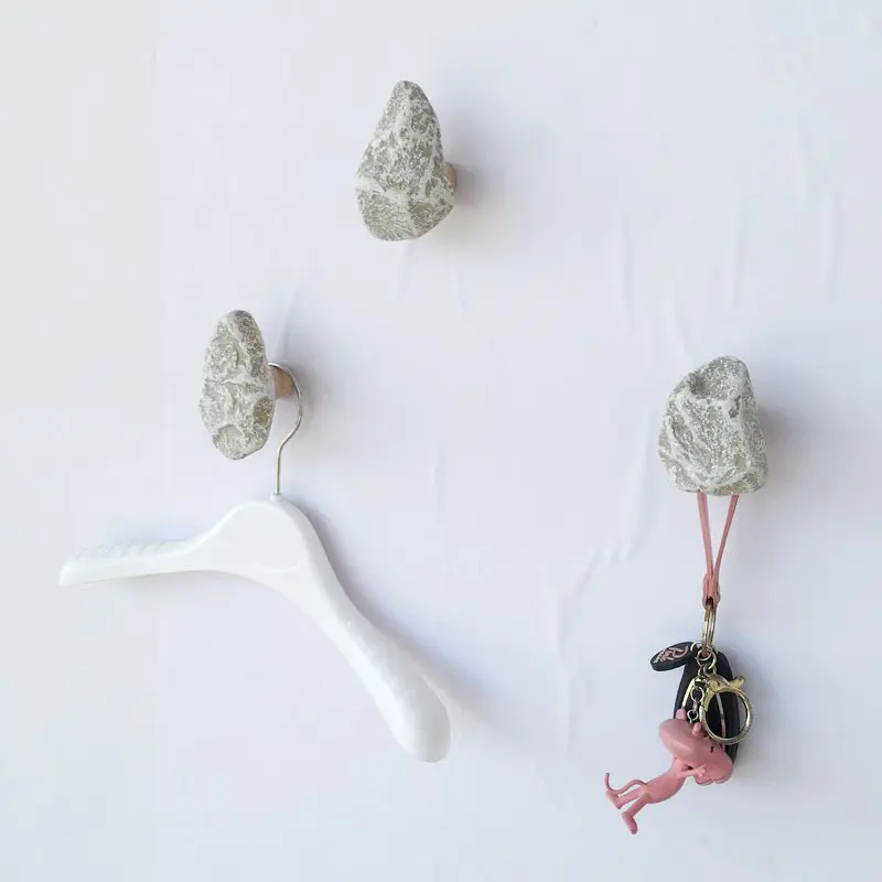 Cobblestone Solid Wood Hook Cloakroom Wall Hanger