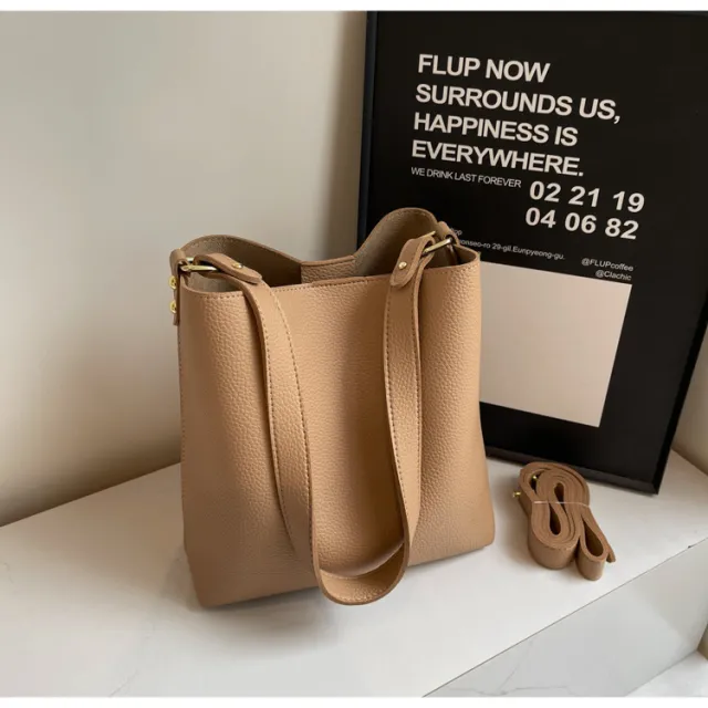 Women's Large Capacity Crossbody Bucket Bag Khaki - Shop at LoveMi