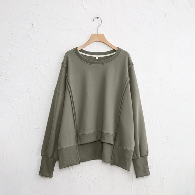 Female Loose And Irregular Niche Sweater Top Green - Shop at LoveMi