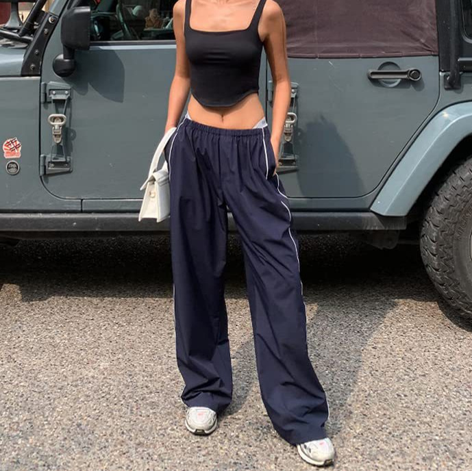 New Stylish Casual Wide-leg Pants With Drawstrings On Both Sides