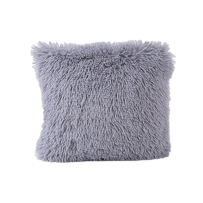 Living Room Bedroom Sea Velvet Solid Color Cushion Cover