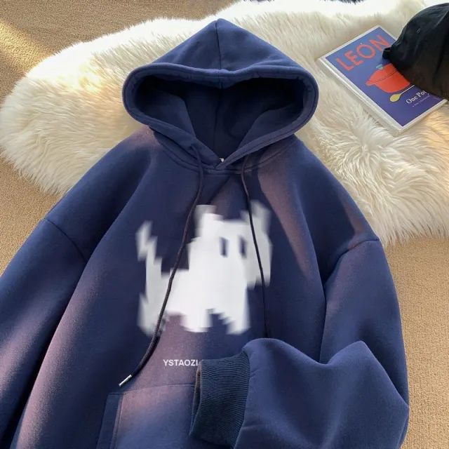 Retro Heavy Couple Coat Oversize Inner Clothes Navy - Shop at LoveMi