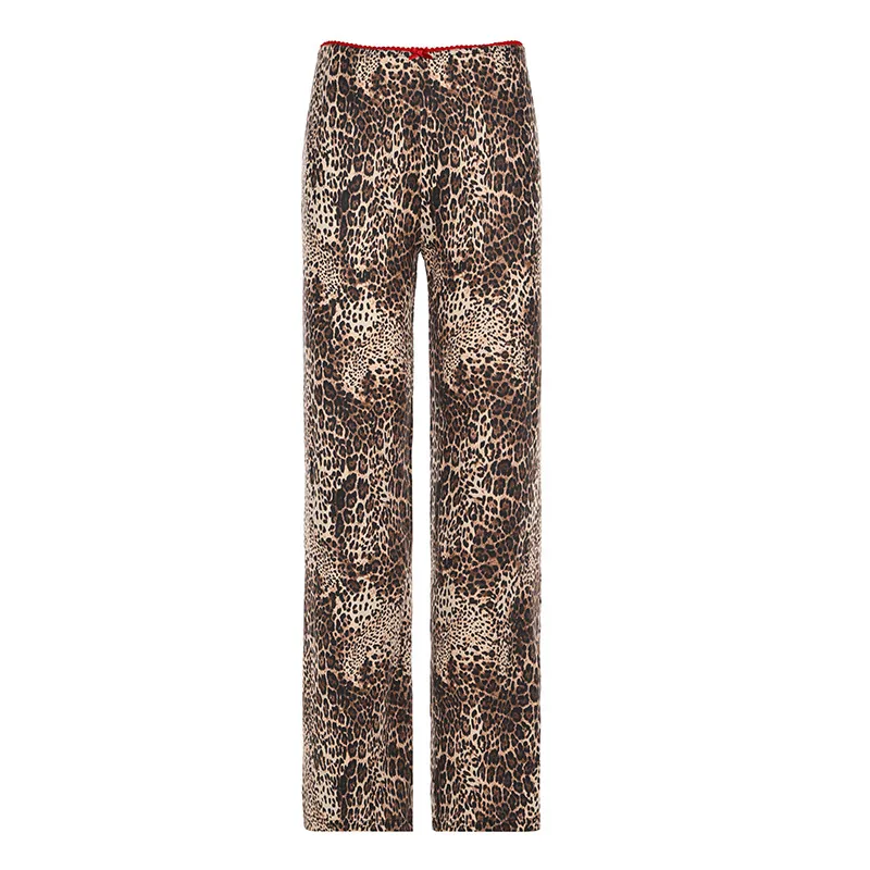 American Vintage Leopard Print Knitted Trousers - Brown