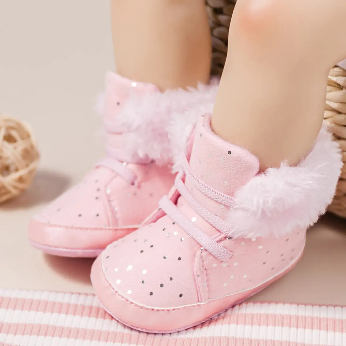 New Fleece-lined Warm Baby Shoes