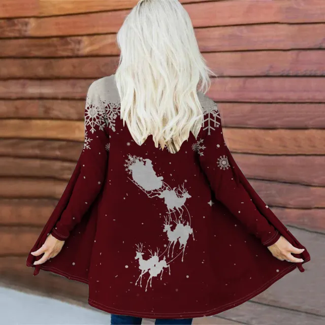 Women's Digital Printing Collarless Long sleeved Jacket Zzy2023090802 - Shop at LoveMi