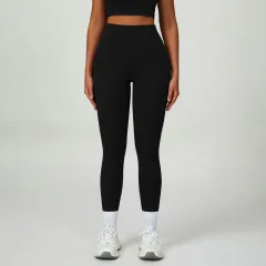 High Waist Hip Lift Fitness Pants Women's Tight Outdoor Sports Yoga Pants - Advanced Black - View 1