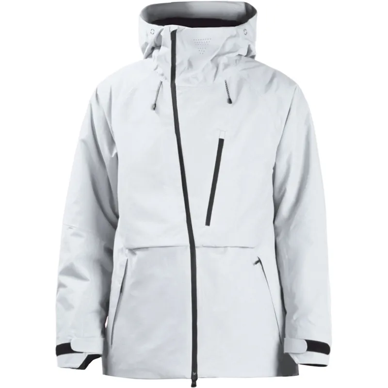 Waterproof Warm Breathable Outdoor Sports American Ski Jacket - Light Gray