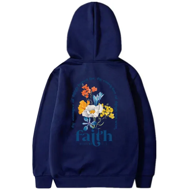 Aesthetic Christian Hoodies Bible Verse Hoodie Women Navy - Shop at LoveMi