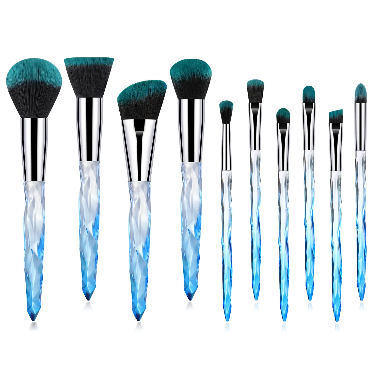 Clear Crystal Diamond Shank Foundation Brush Suit