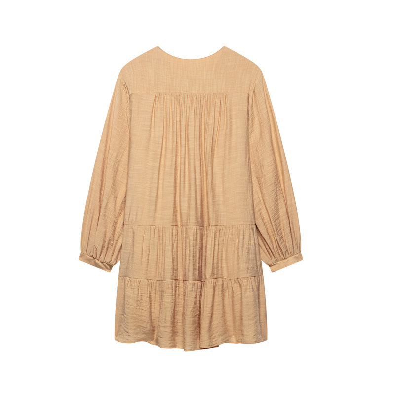 Chest Embroidery Decoration Mini Dress