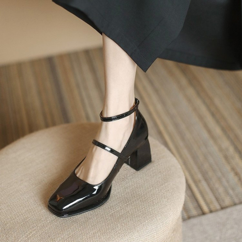 Patent Leather Square-Toe Heels, picture 3 of 4