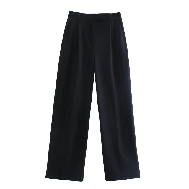 Casual Women's Unisex Style Wide Leg Trousers Black - Shop at LoveMi