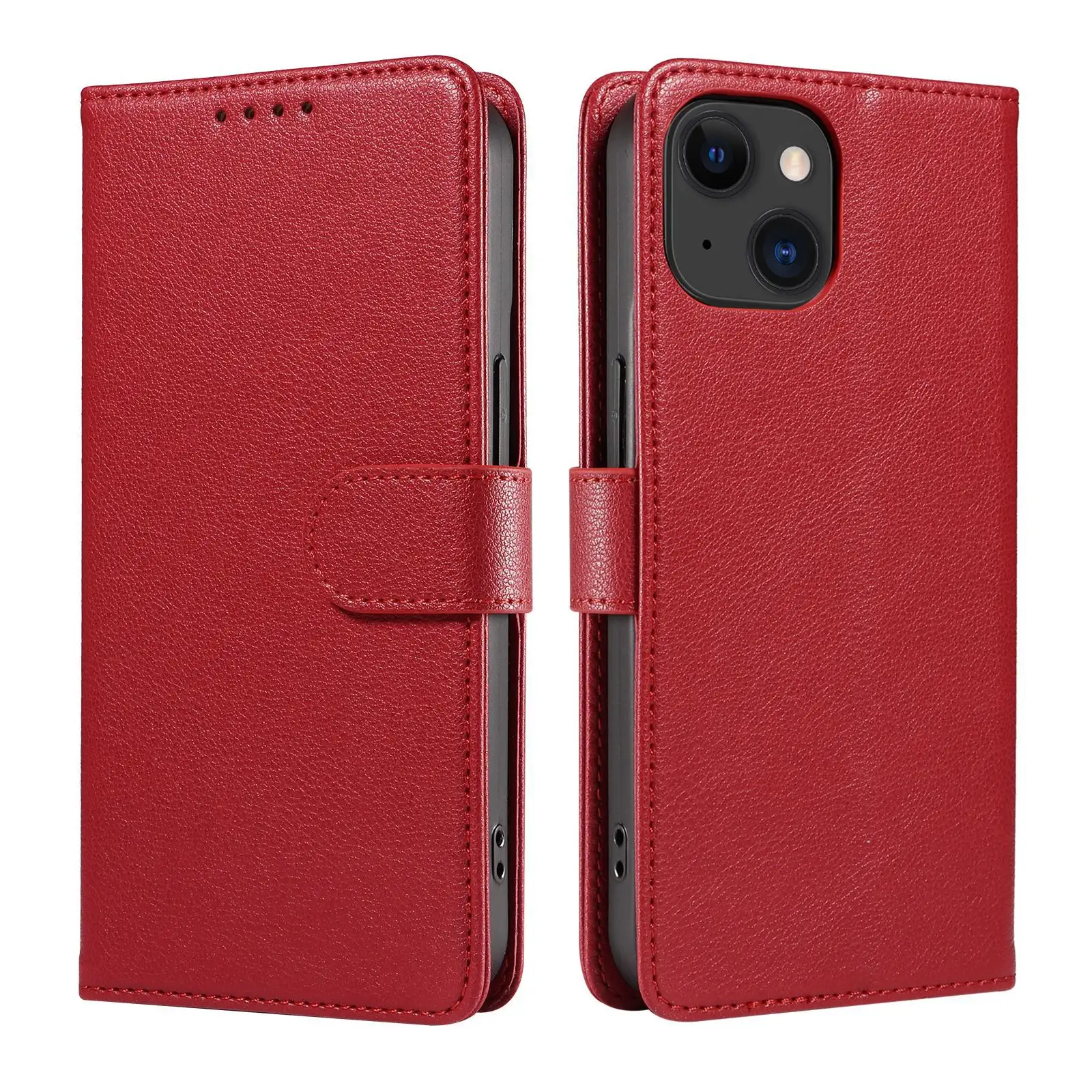 Leather Anti-theft Swiping Flip Phone Case