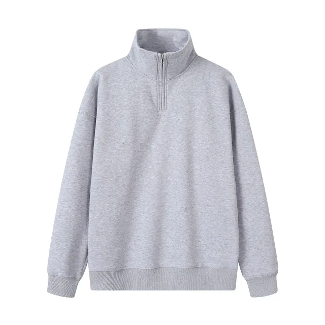 Women's Premium Half zip Stand up Collar Hoodie Tan - Shop at LoveMi