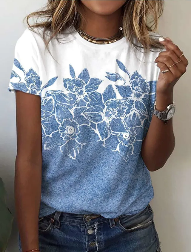 Cute Owl Pattern 3D Printed Round Neck Short Sleeve Q3Wtxya07Op030707 - Shop at LoveMi