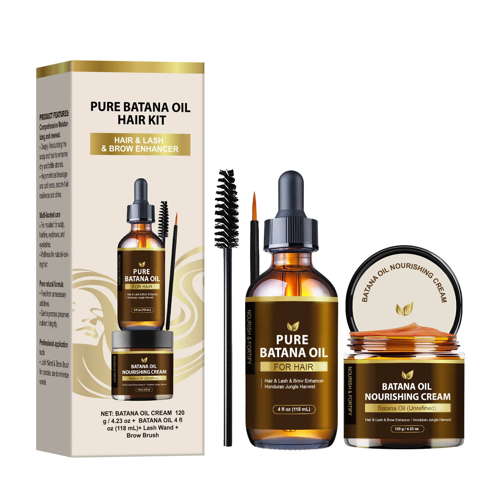 Hair Mask Hair Cream Batana Oil Set 3