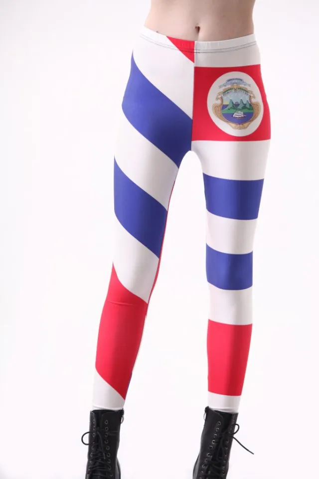 Thin Starry Sky Digital Printing Leggings White - Shop at LoveMi