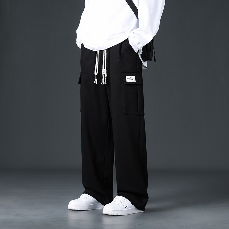 Mens Casual Pants Loose Draping And Wide-leg