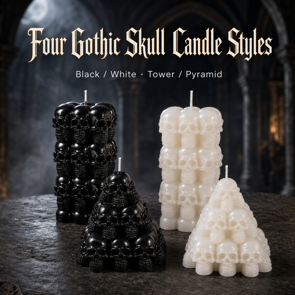Halloween Skull Pyramid Aromatherapy Candle Ornament everydayshopit media
