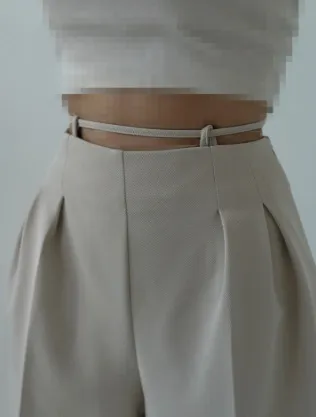 Fashion Casual Women's Clothing Straight-leg Trousers - Apricot