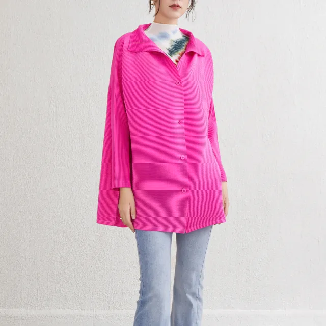 Knitted Long Wild Turtleneck Coat Top Rose - Shop at LoveMi