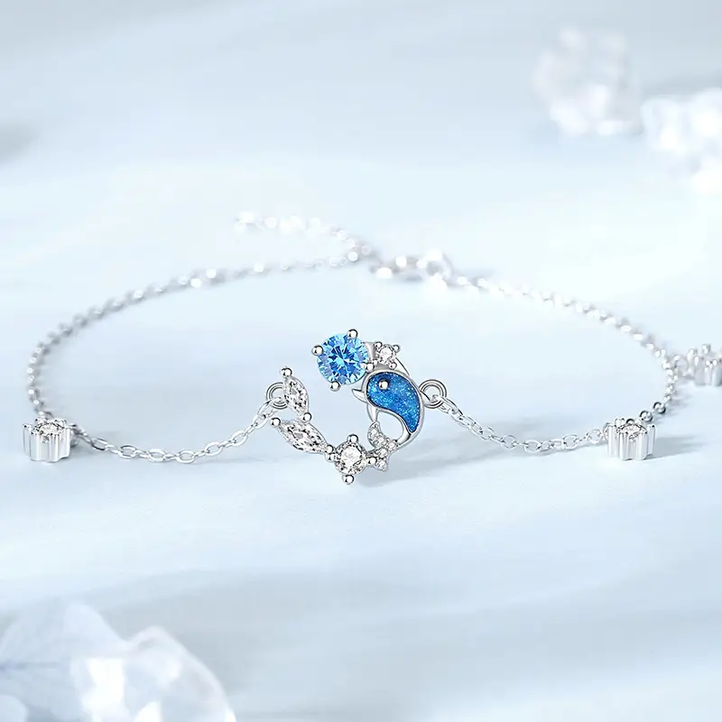 Dream-Chasing Dolphin Bracelet For Women 925 Sterling Silver