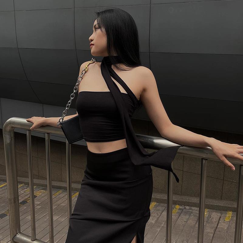 Slim-fit Chest-flattering Women's Vest Detachable Flower Shoulder