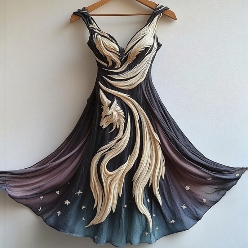 V neck Sleeveless 3D Printed Sexy Vest Dress Sjwdz2221489 - Shop at LoveMi