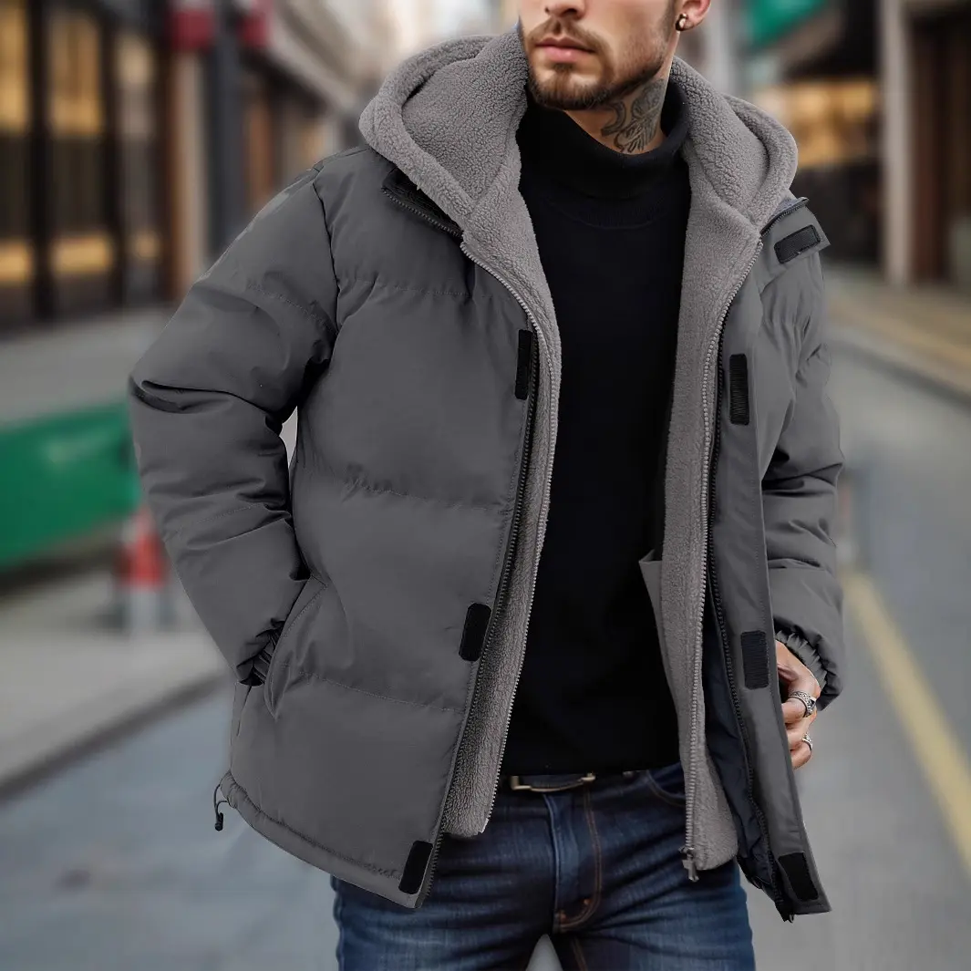 Men's Ski Thick Windproof Down Jacket Fake