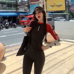 Vacation Swimsuit Split Conservative Sun Protection Quick-drying Diving Suit Long Sleeve - View 1