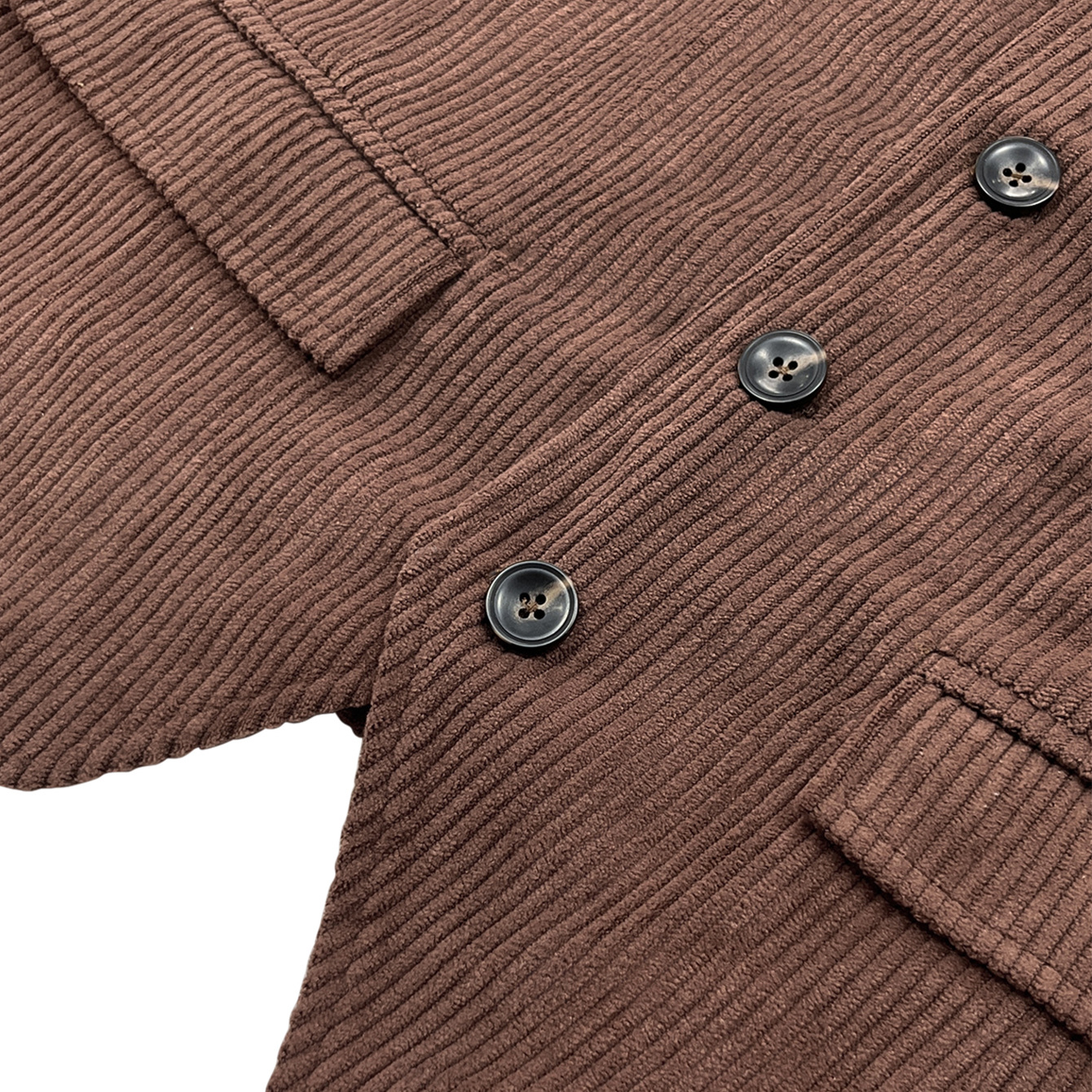 Mens Corduroy Vest With Patchwork Pockets And Outer Jacket