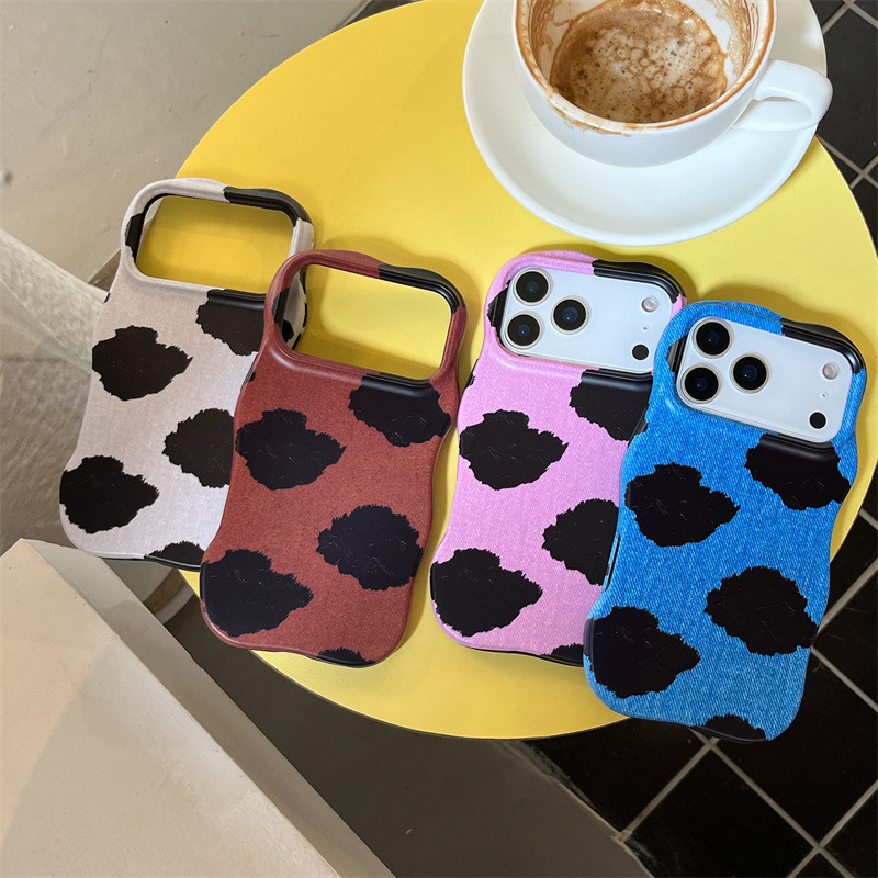 Niche Cow Print Phone Case Matte Finish
