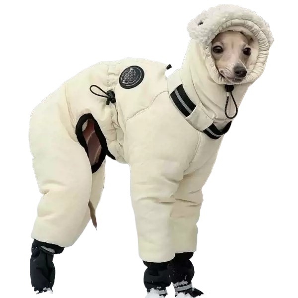Large Dog Winter Cotton Coat For Alaskan Malamutes - Large Dog Winter Cotton Coat For Alaskan Malamutes White 2XL