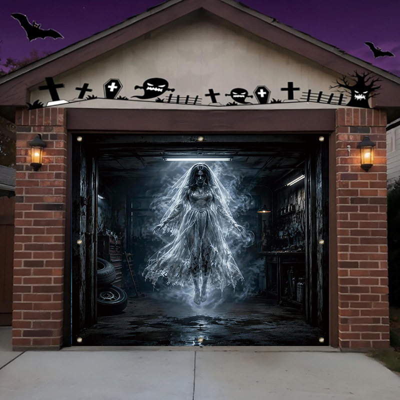 Skull Pumpkin Lantern Decorative Banner