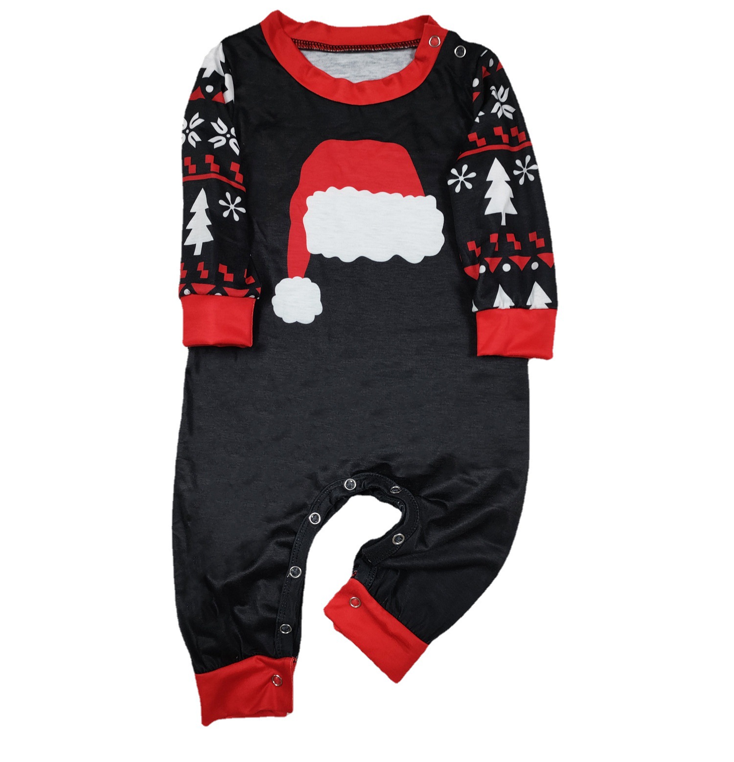 New Autumn And Winter Pajamas Set Home Wear Christmas Hat Printed Parent-child Suit — foto 8