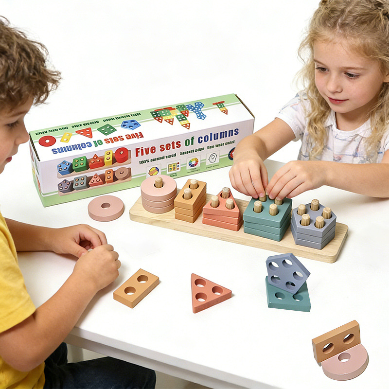 CPC Wooden Geometric Shape Stacking Toy — foto 6