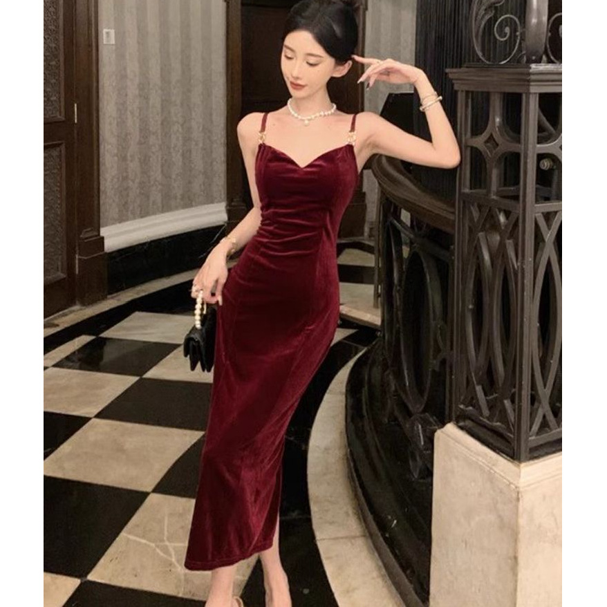 Women's Fashionable High-end Velvet Dress - Image 2