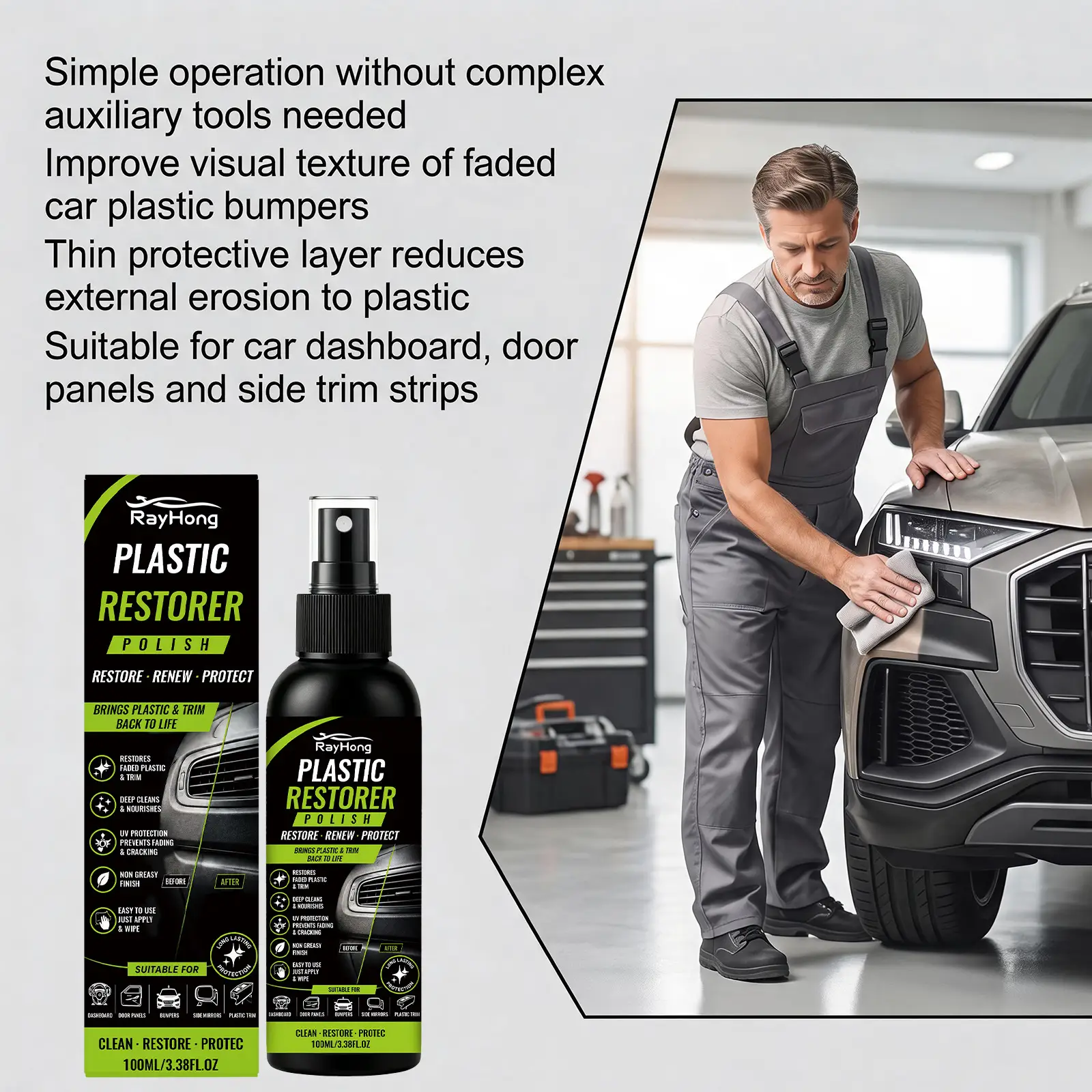 Automotive Interior And Exterior Plastic Refurbishing Polish