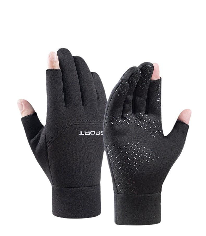 Warm With Velvet Waterproof Two Finger Men’s Gloves