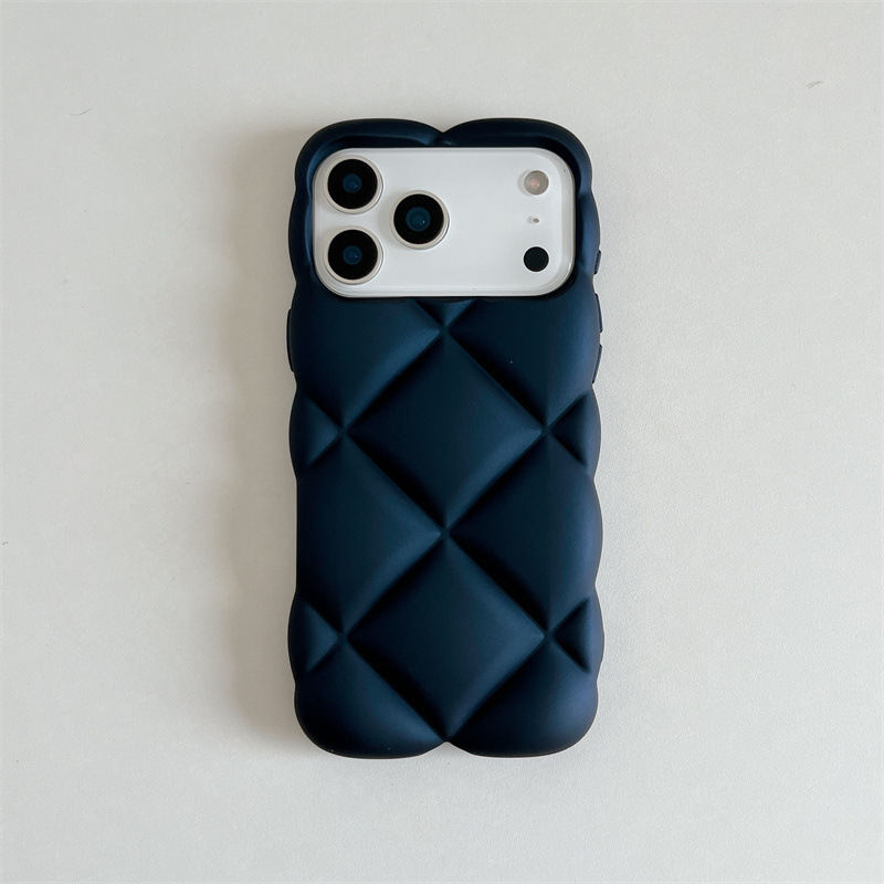 Leather Diamond Patterned Drop-proof Phone Case