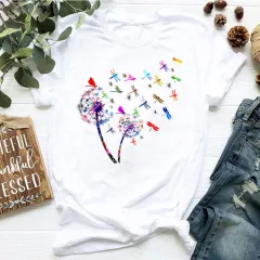 Women's Butterfly Printed Short-sleeved T-shirt - Wpw18 - View 1