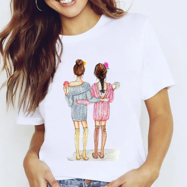 Best selling Women's Top Women's Short sleeved T shirt Female Harajuku Style European And American Round Neck Bvr24069 - Shop at LoveMi