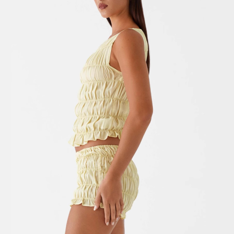 Women's Clothing Vacation Seaside Sleeveless Midriff-baring Suit