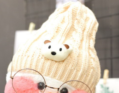 Beige Bear Hat