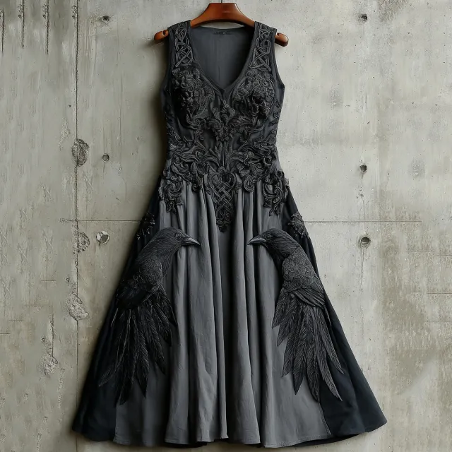 V neck Sleeveless 3D Printed Sexy Vest Dress Sjwdz22294510 M - Shop at LoveMi