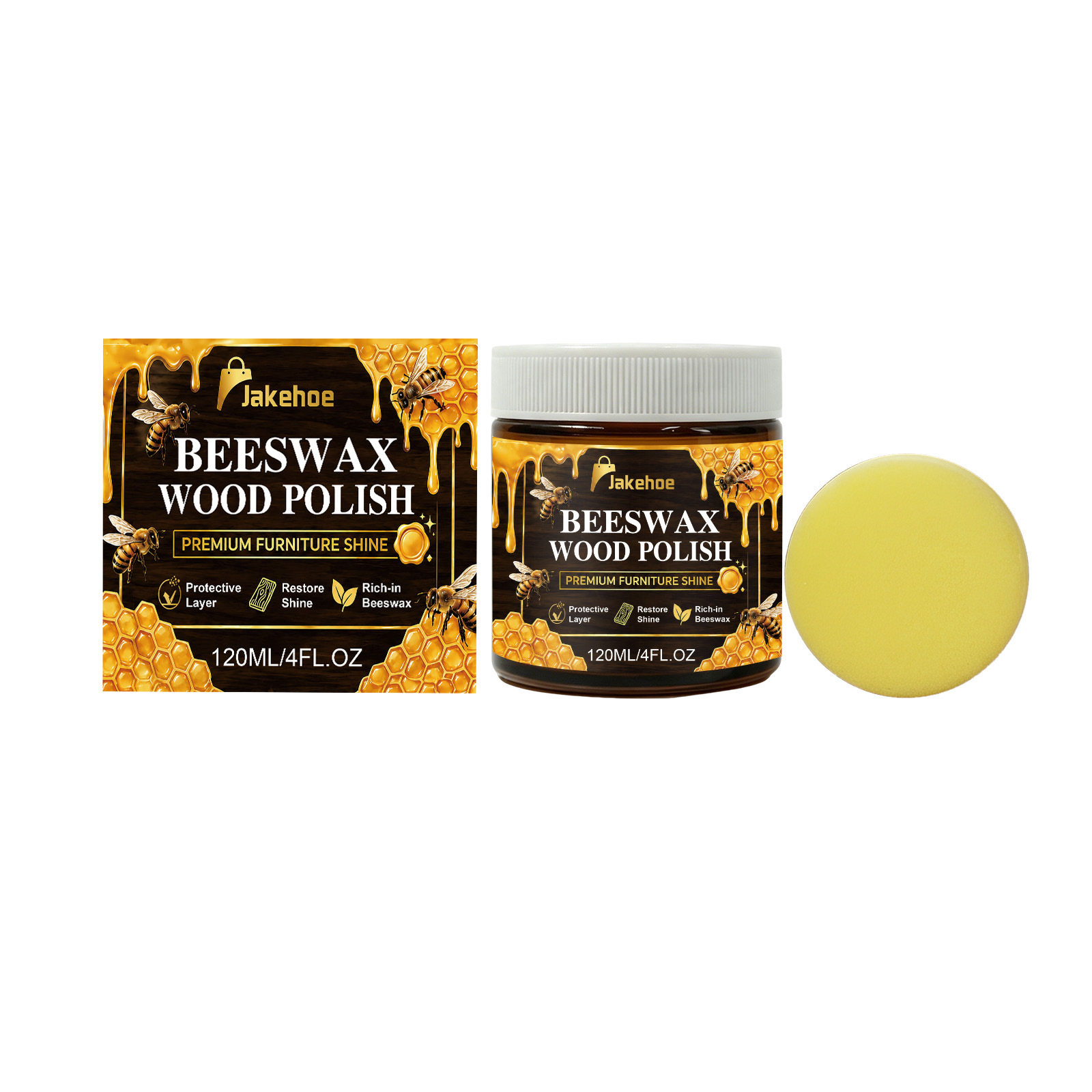Cire à bois à la cire d'abeille — Entretien meubles 120 ml 2