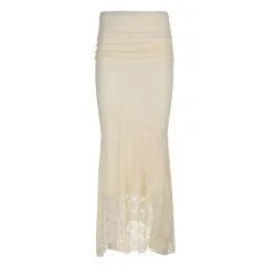 Baroque Style Retro Lace Fishtail Skirt Women - Skin Color - View 1