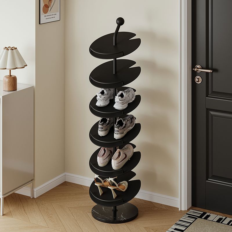 Multi-Tier Iron Shoe Rack In A Creamy Elegant Style