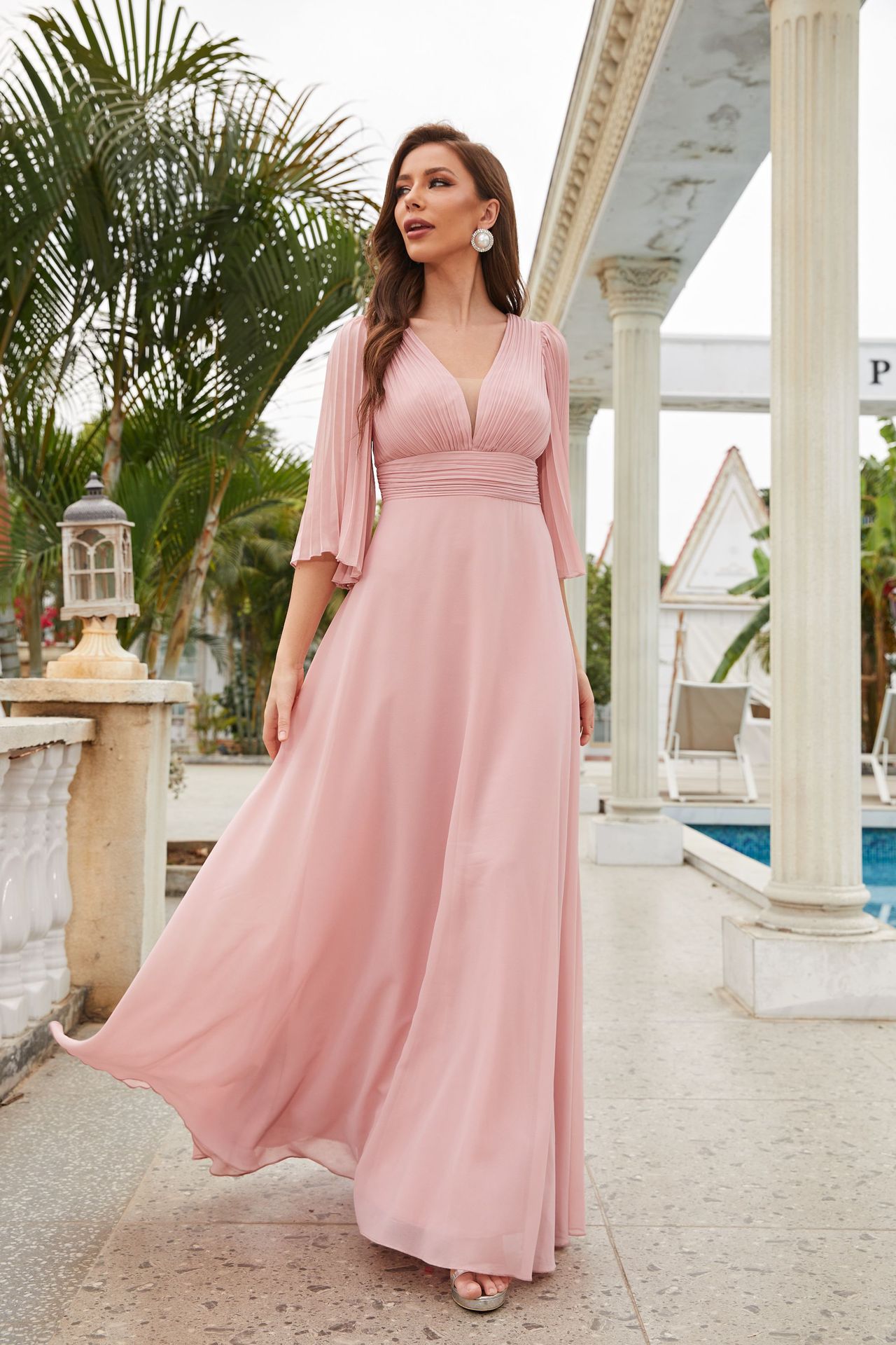 Pink Boho Mother of the Bride or Groom Dress