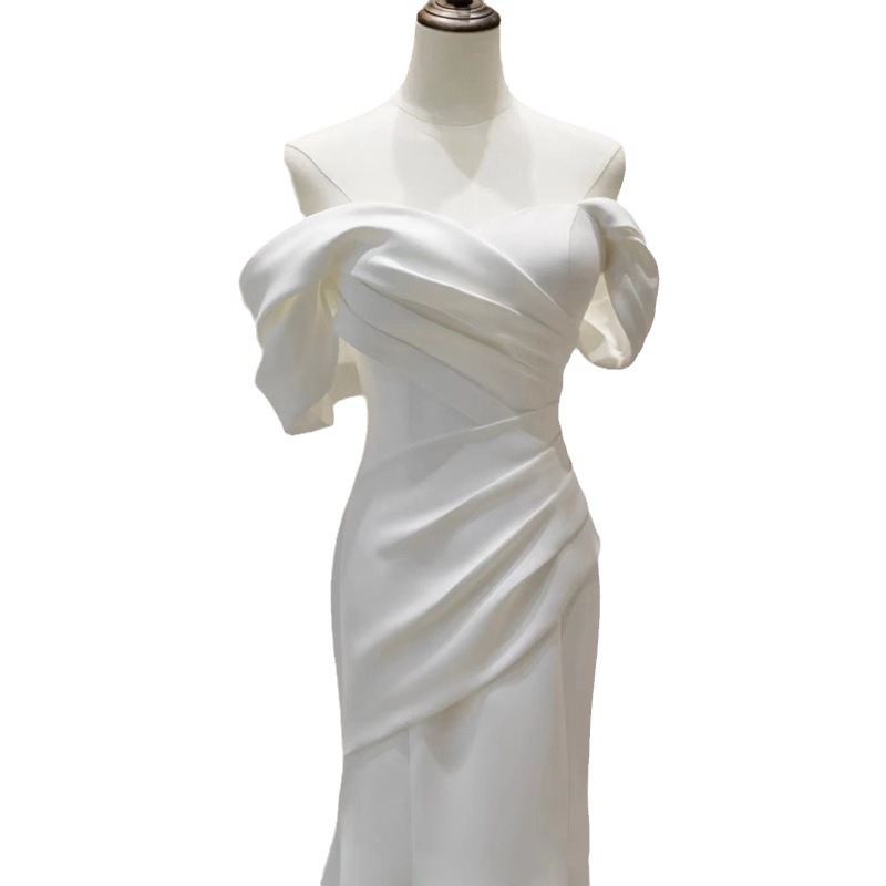 Satin Fishtail Maxi Dress, picture 4 of 6